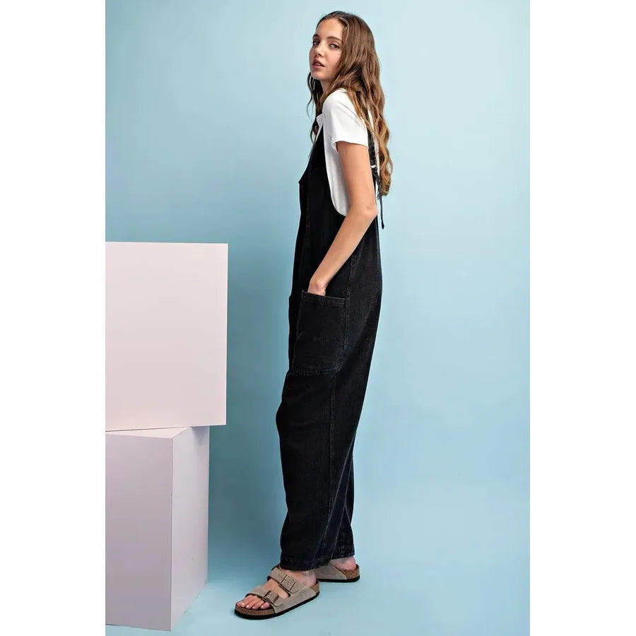 Chloe Mineral Washed Solid Jumpsuit